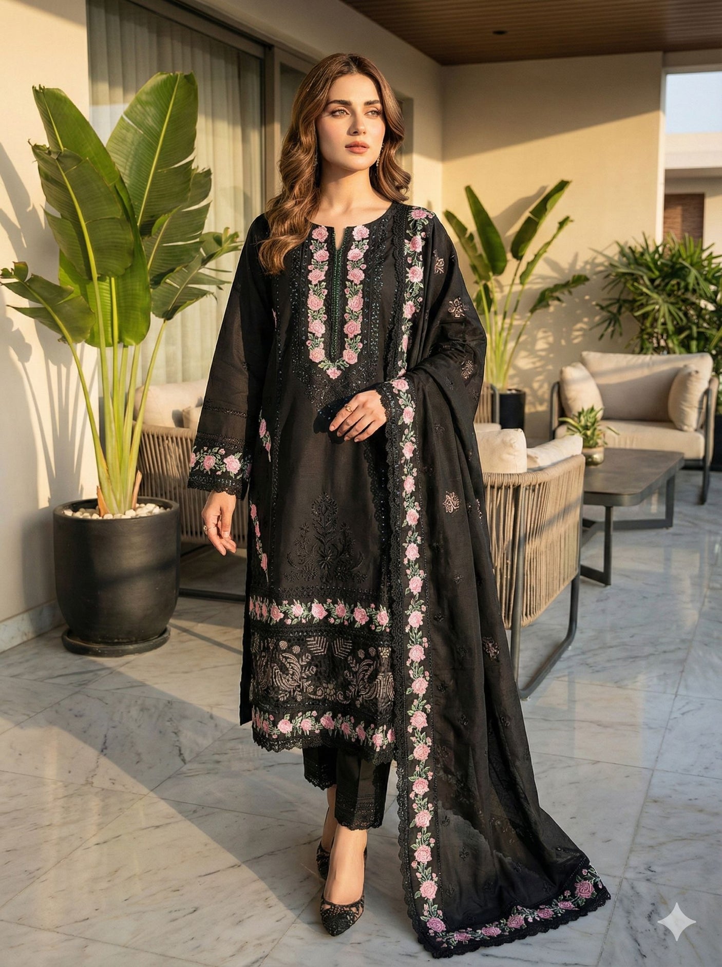 Luxury Embroidered lawn Ready To Ship