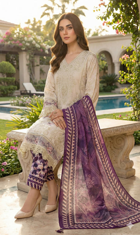 BIN SAEED EMBROIDERED LUXURY LAWN