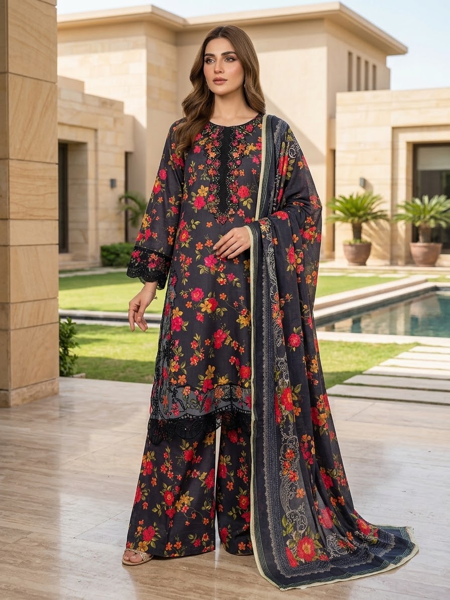 Bin Saeed Luxury Embroidered Lawn