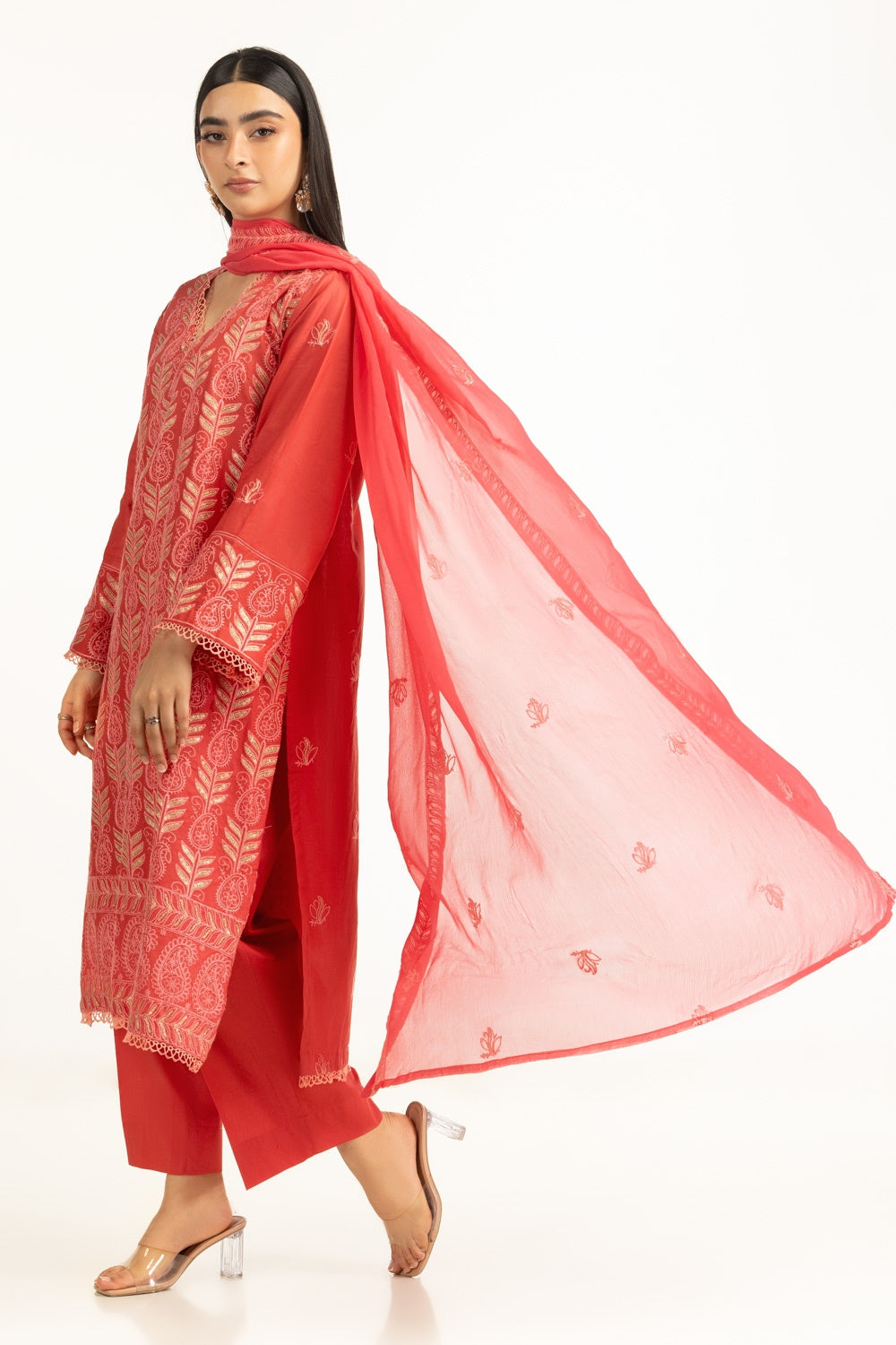 Gul Ahmed Embroidered Lawn Suit