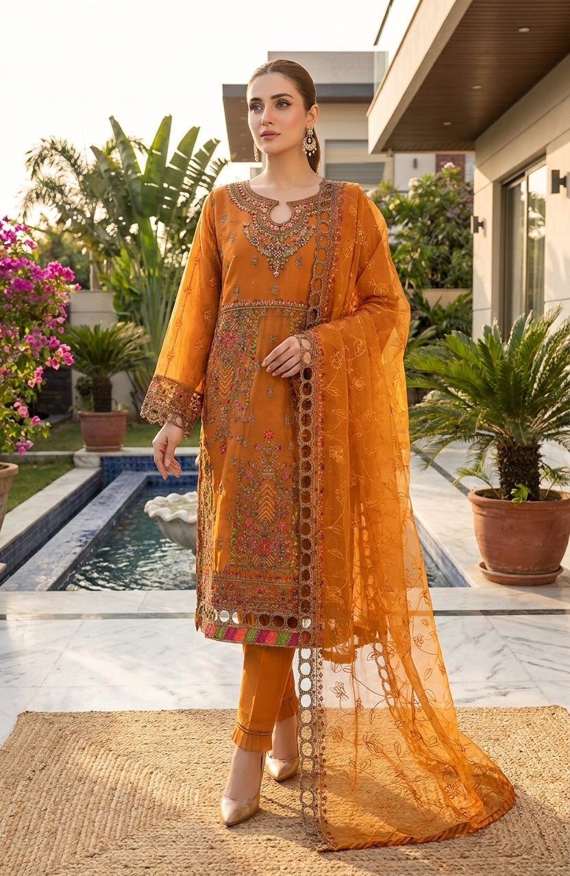 Bin Saeed Embroidered Orgnaza Collection