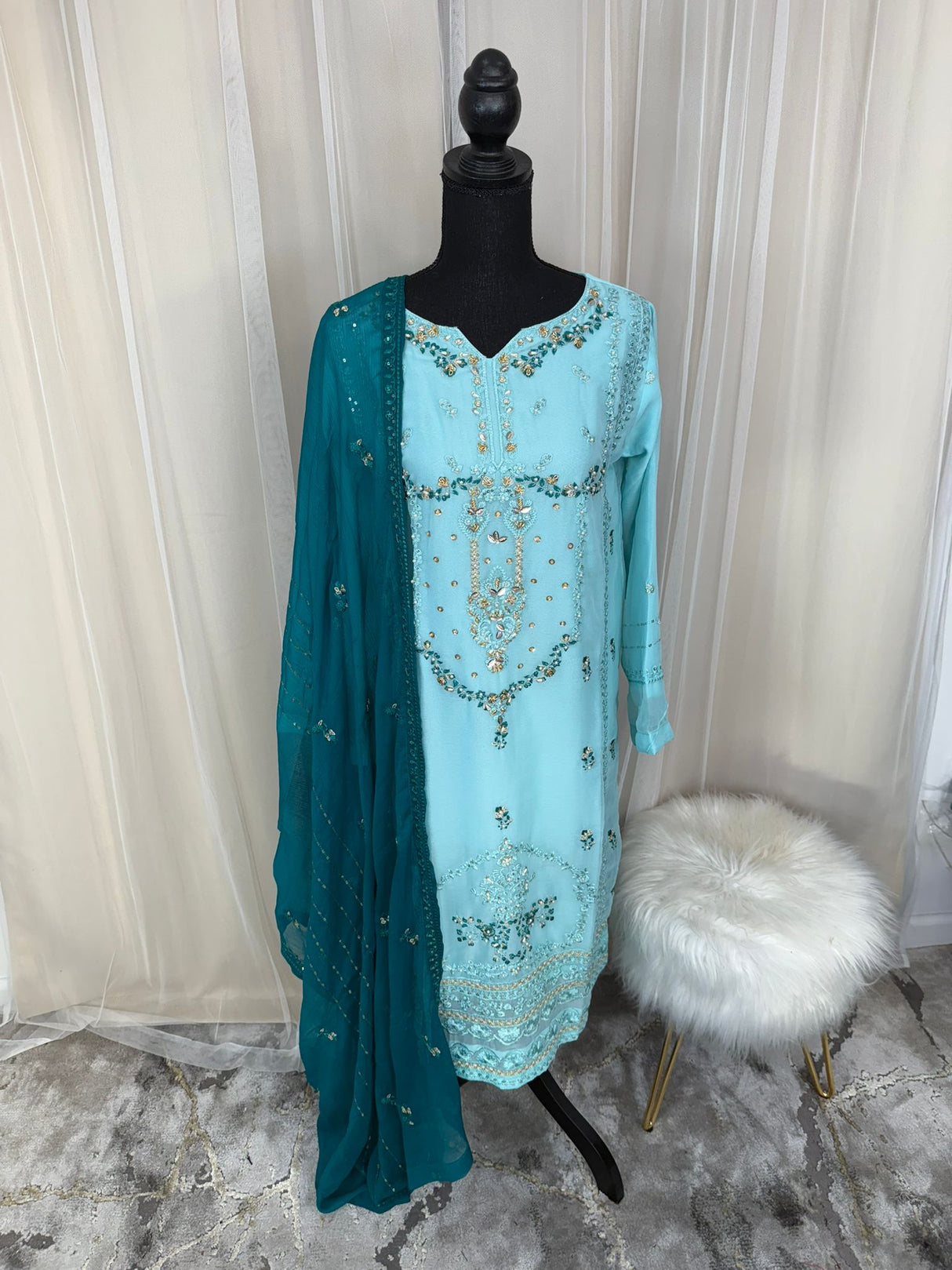2pc Embroidered Kurti Collection Ready To Ship