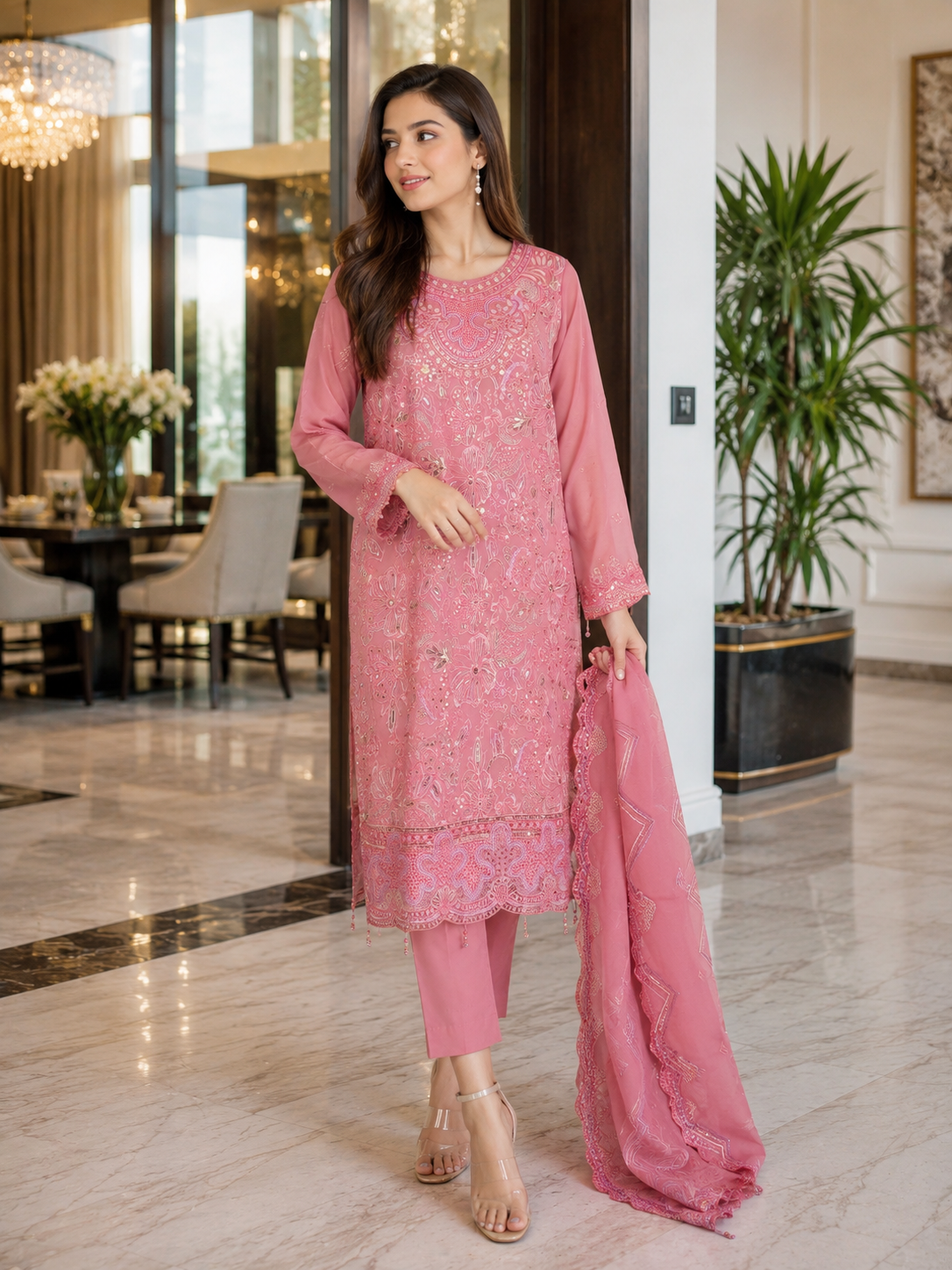 Bin Hameed Chiffon Embroidered Collection