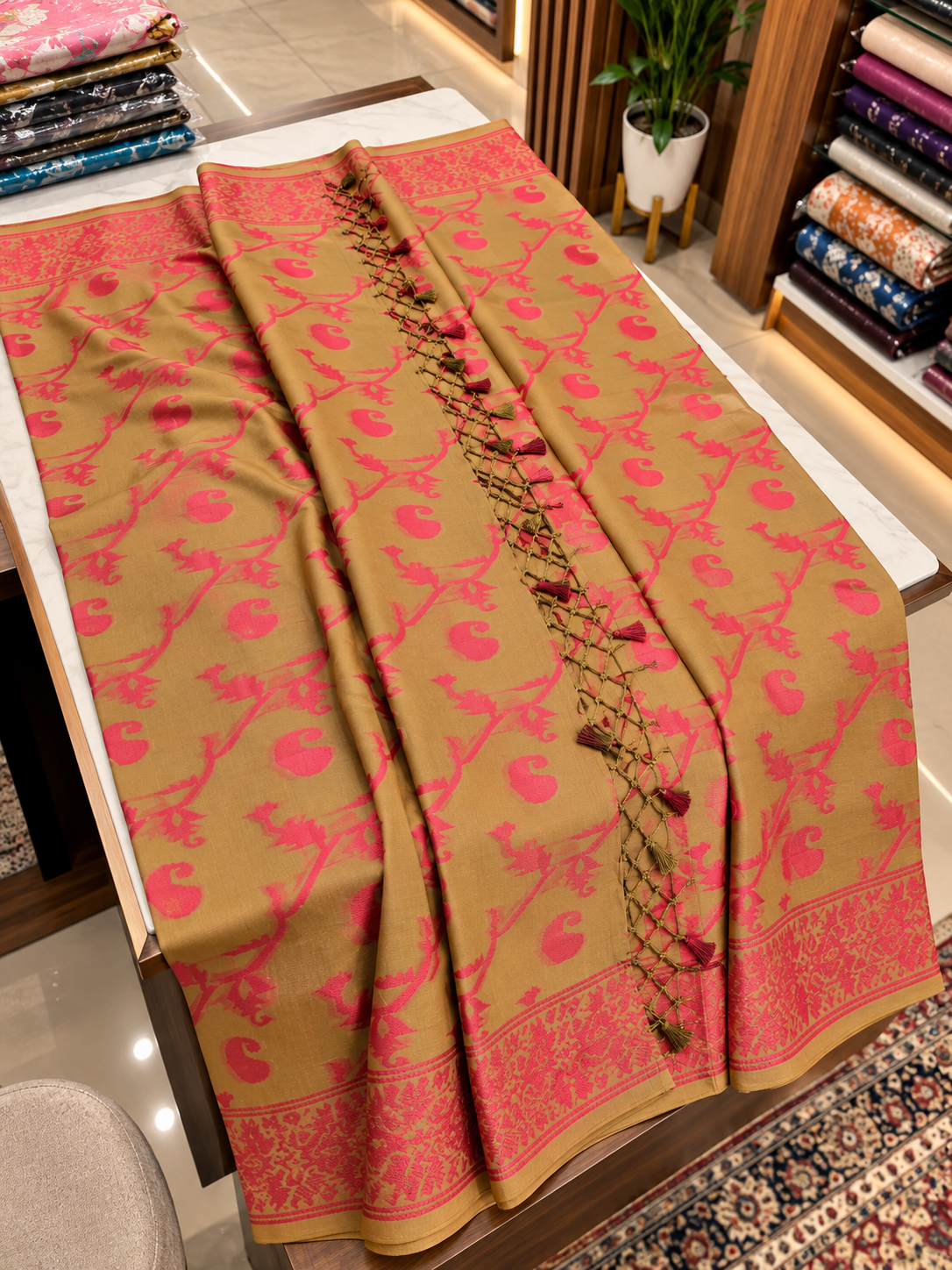 Indian Cotton Print Saree Without Blouse