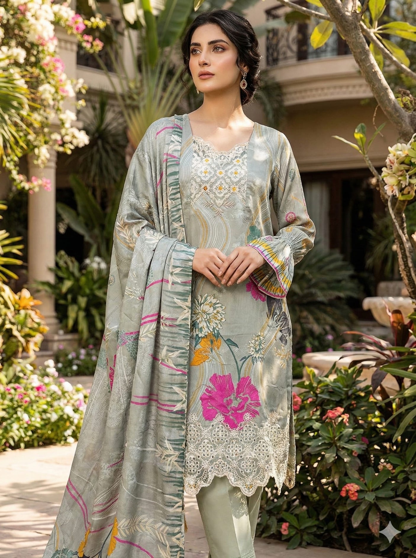 Luxury Embroidered Lawn Ready To Ship