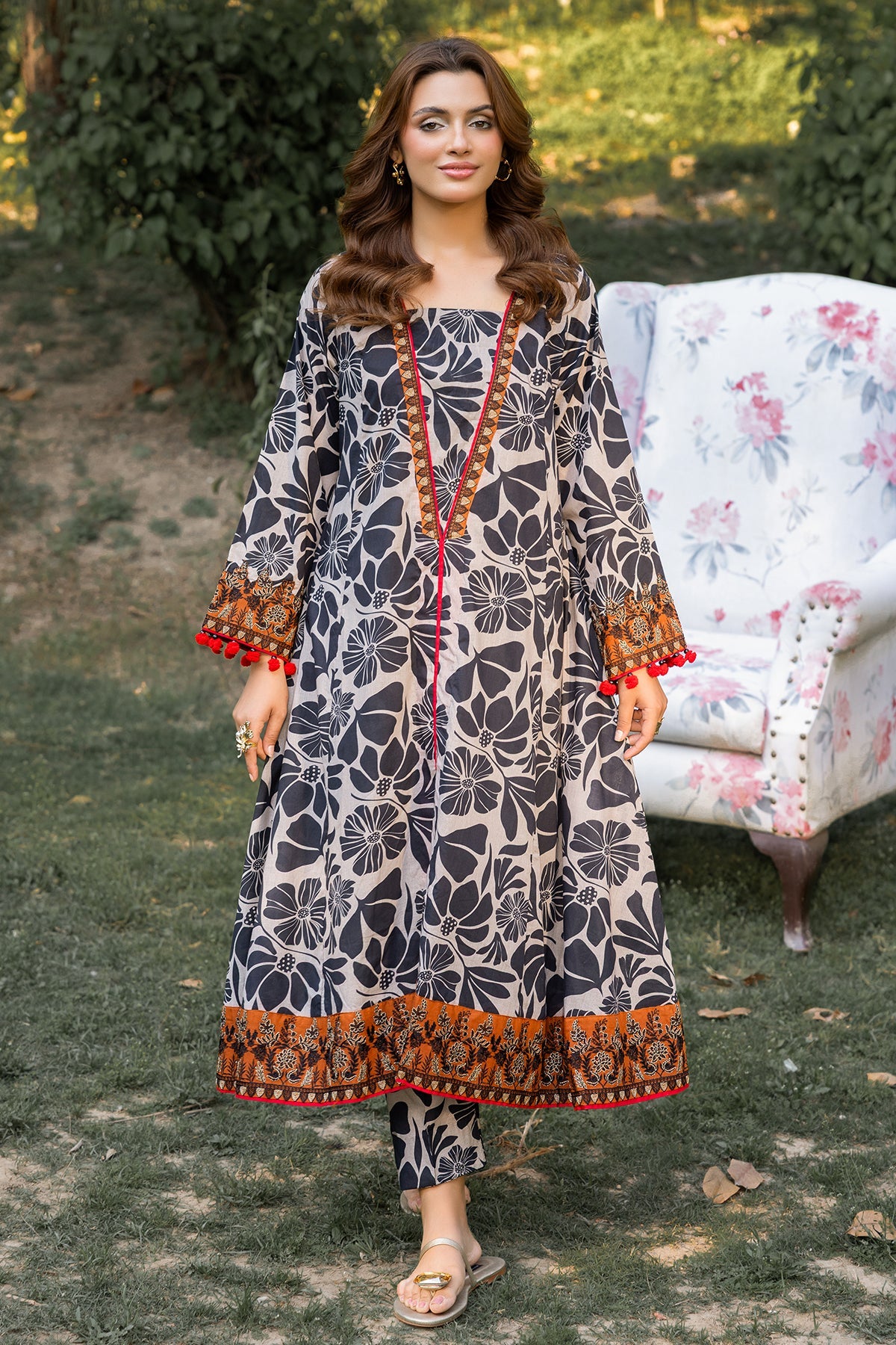 2-PC Embroidered Lawn Suit by Charizma