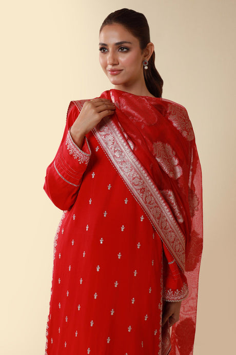 3-PC Embroidered Lawn by Zeen