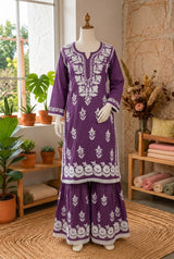 Lucknow 2pc Embroidered Co-Ord Set