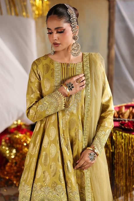 3-PC Embroidered Raw-Silk Suit By Charizma