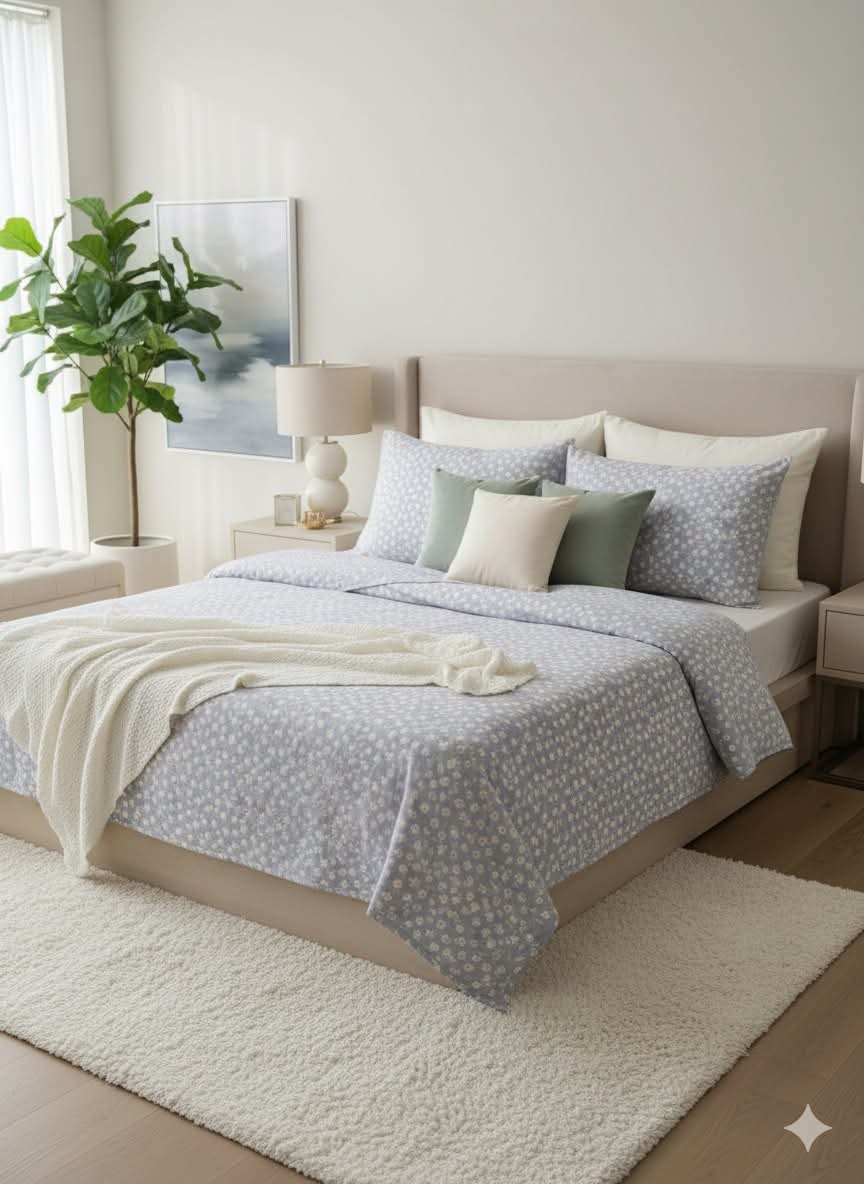 Pakistani King Size Bedcover with matching Pillow Covers