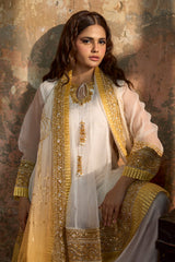 3-PC Embroidered Raw-Silk Suit By Charizma