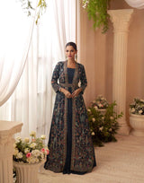Indian Luxury Embroidered Chinnon Silk Suit