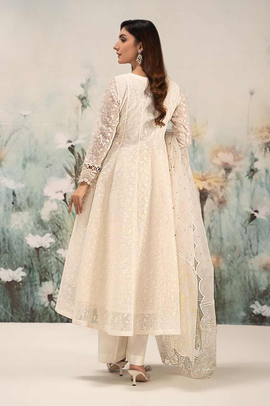 Maria. B. Embroidered Organza Suit