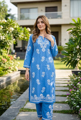 Lucknow 2pc Embroidered Co-Ord Set