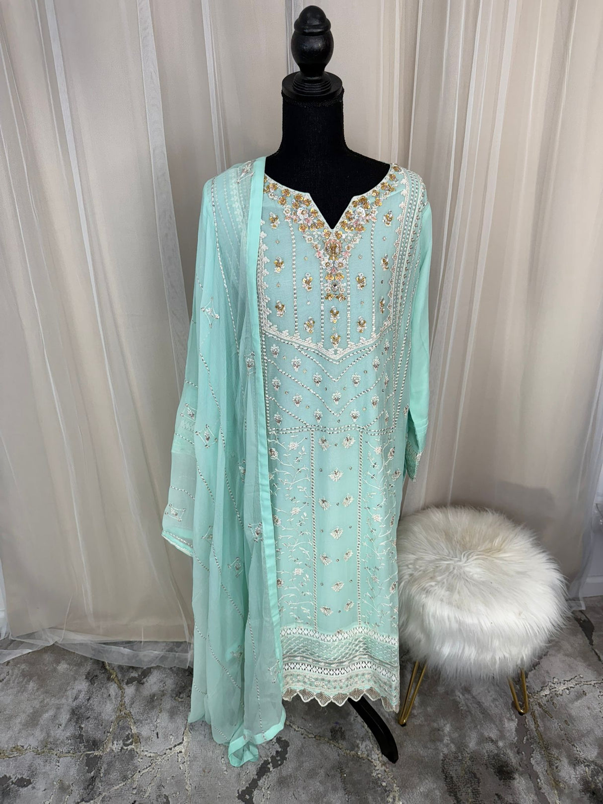 2pc Embroidered Kurti Collection Ready To Ship