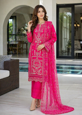Bin Saeed Luxury Embroidered Lawn With Chiffon Dupatta