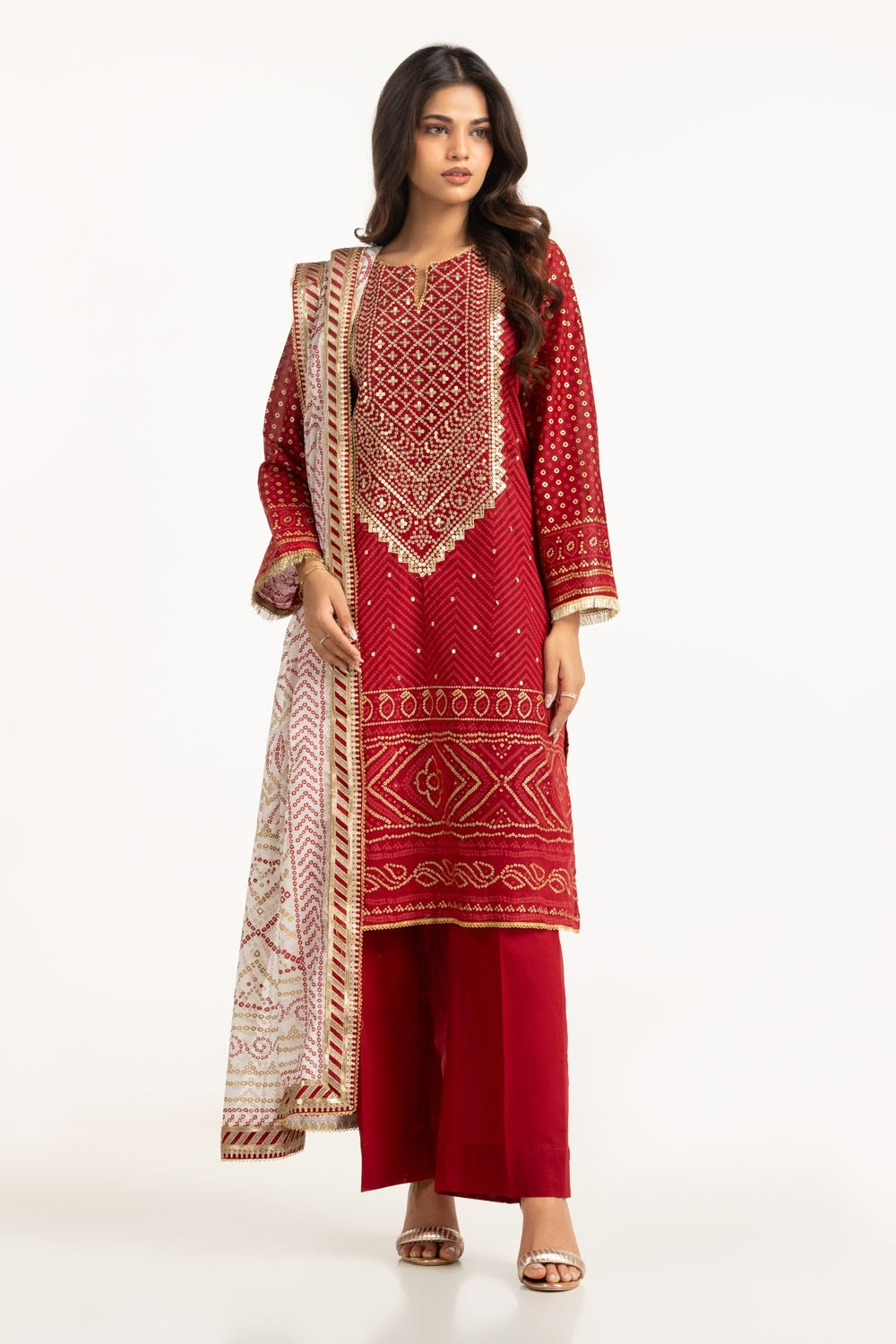 Gul Ahmed Embroidered Lawn Suit