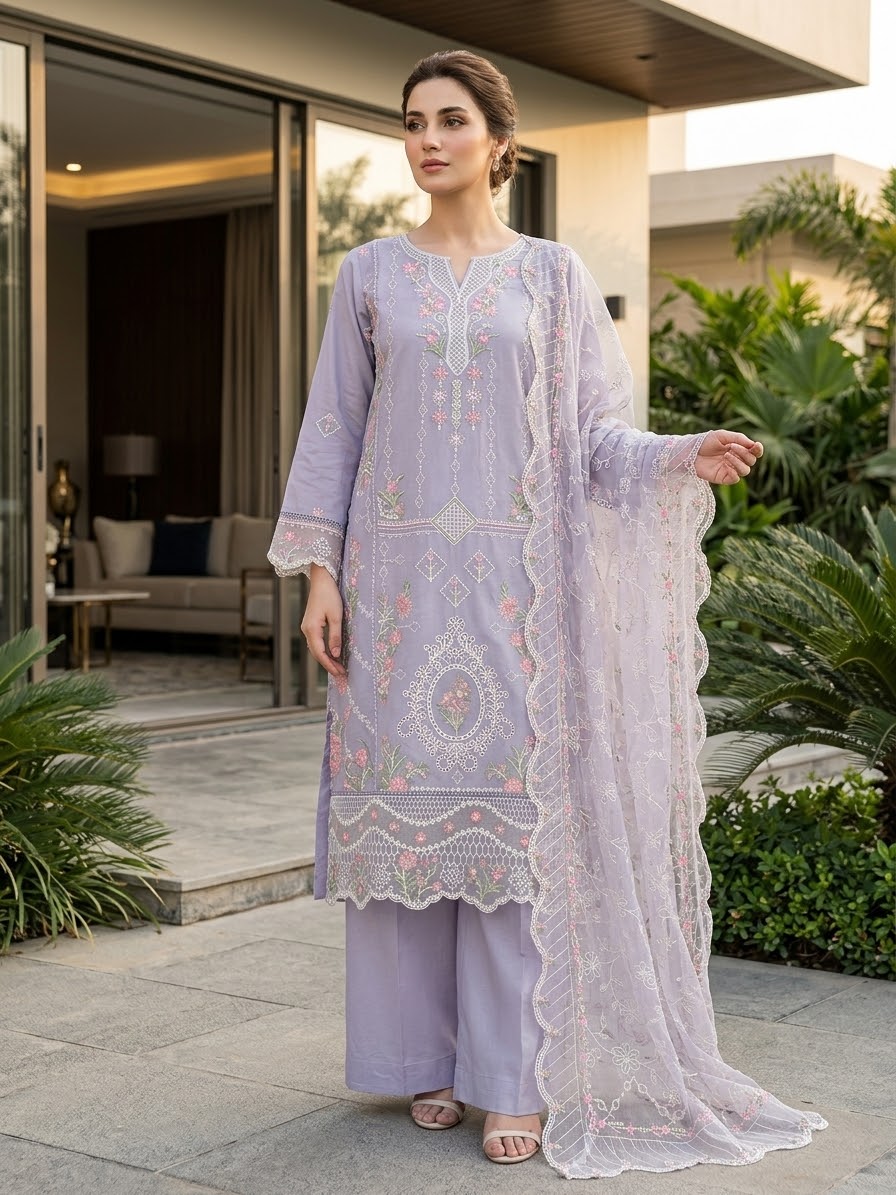 Bin Saeed  Luxury Embroidered Lawn