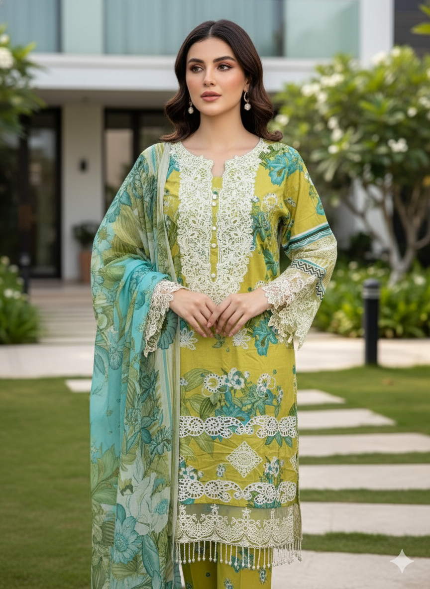 Luxury Embroidered Lawn Ready To Ship