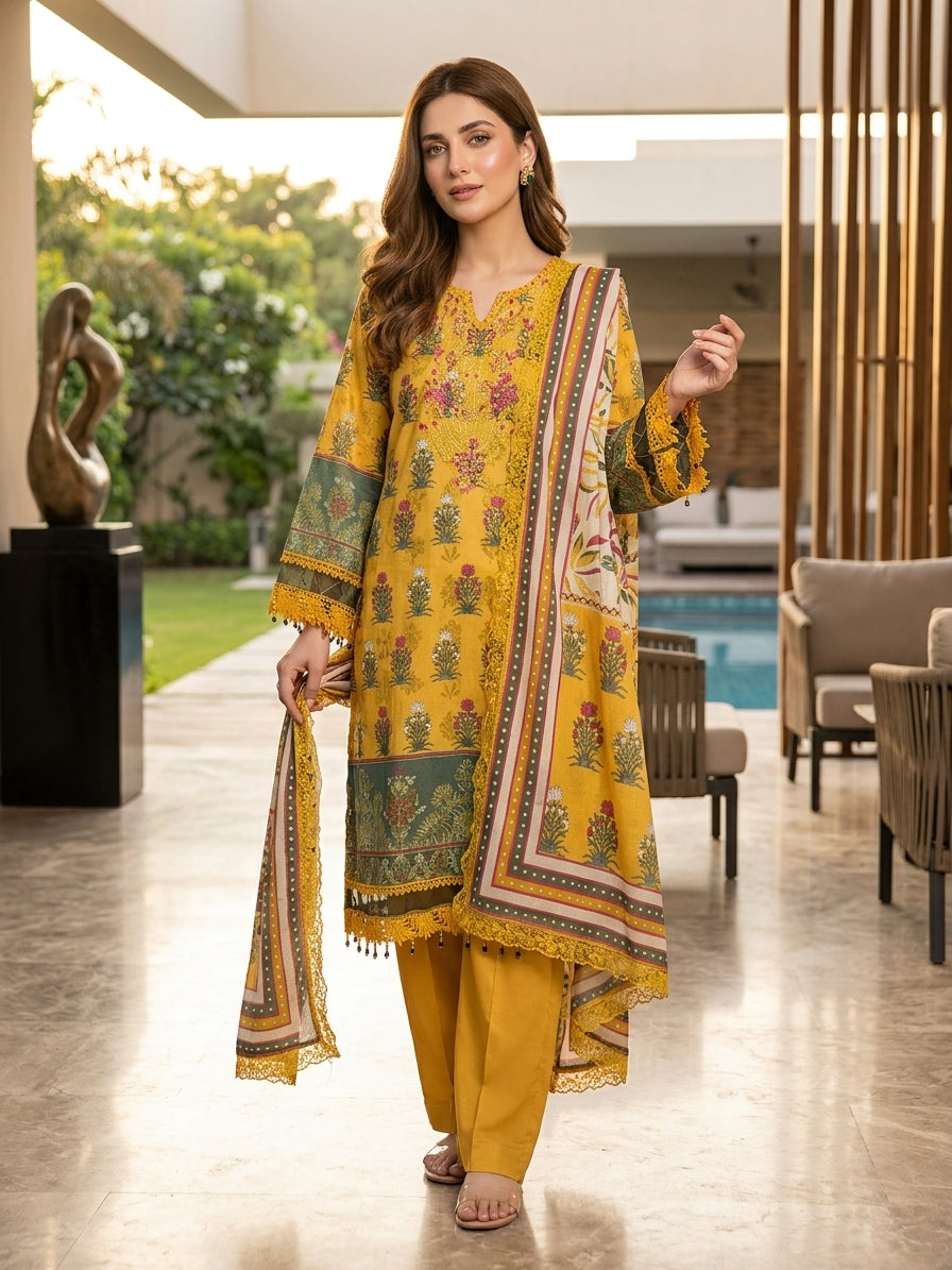 Gulljee Embroidered Luxury Lawn