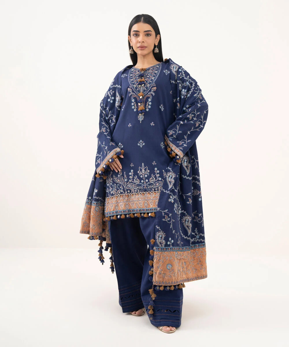 3 Piece - Embroidered Luxury Suit by Sapphire