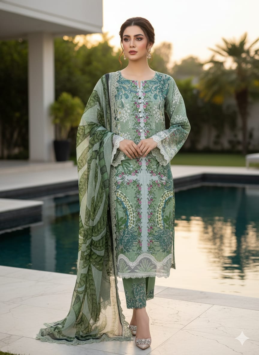 Luxury Embroidered Lawn Ready To Ship
