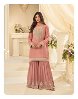 Sayuri Bansuri Georgette With Embroidered Work Top Bottom And Dupatta