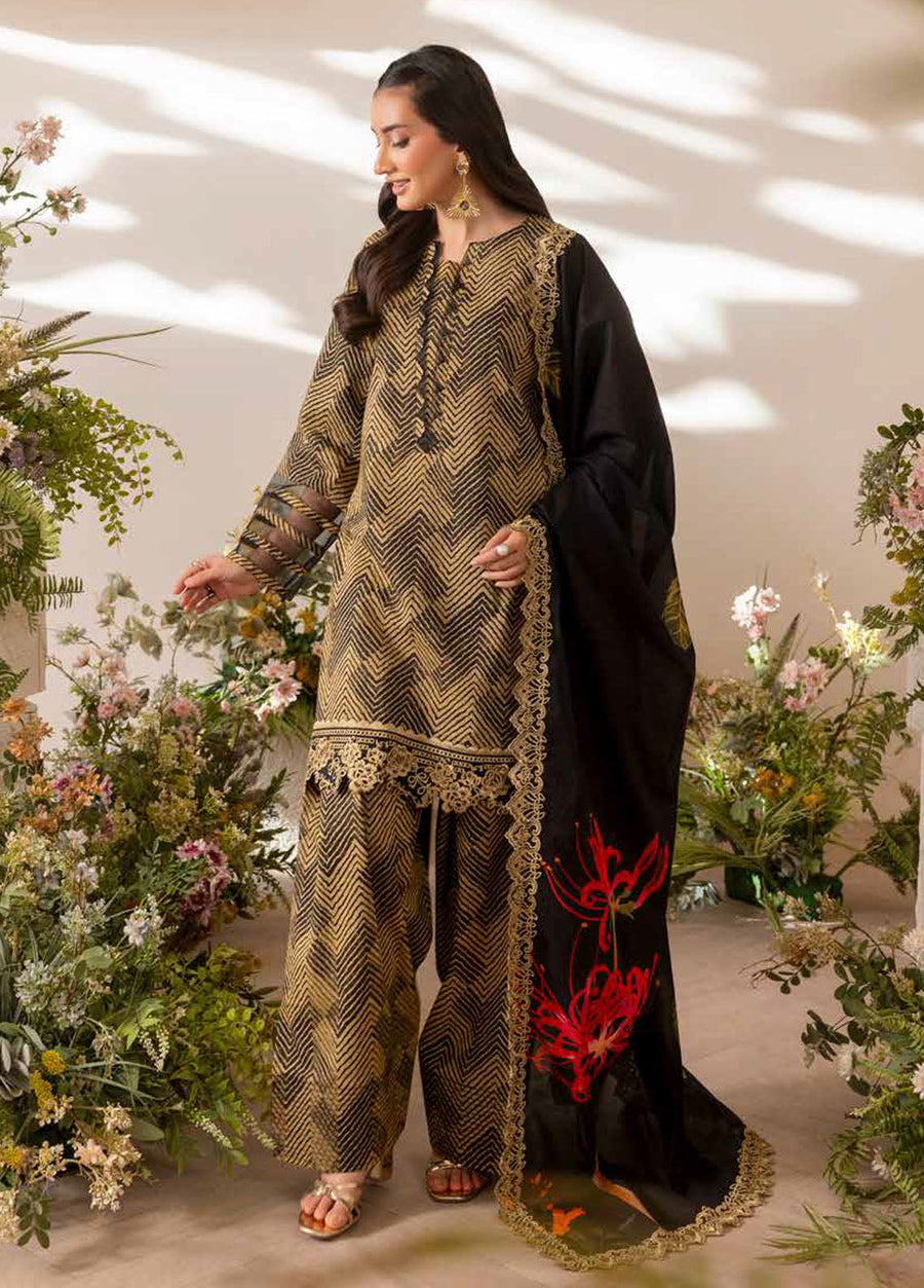3-PC Luxury Lawn Suit By Charizma