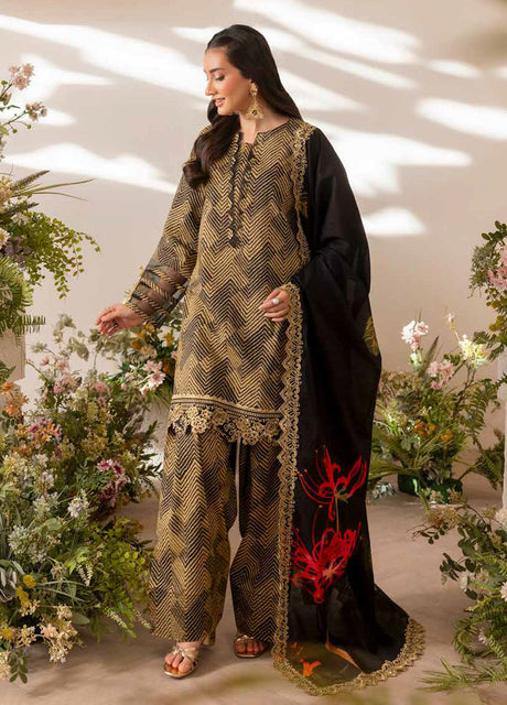 3-PC Luxury Lawn Suit By Charizma