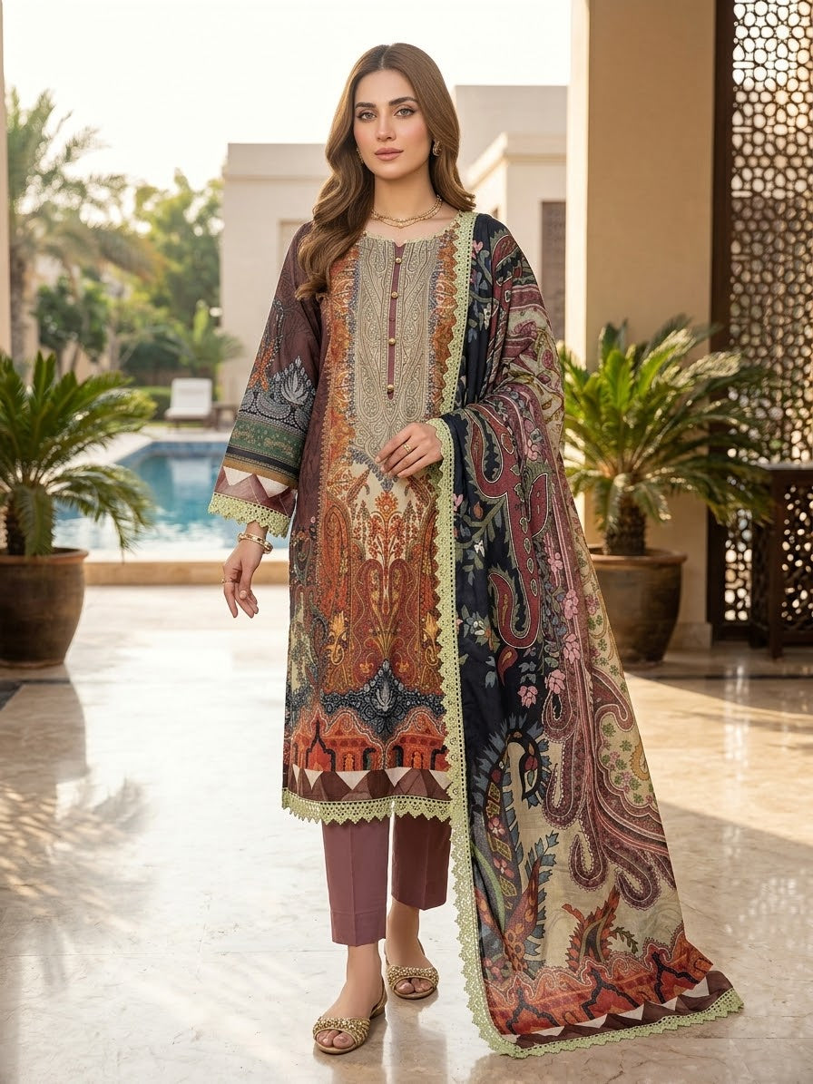 Jade Urbane Embroidered Lawn