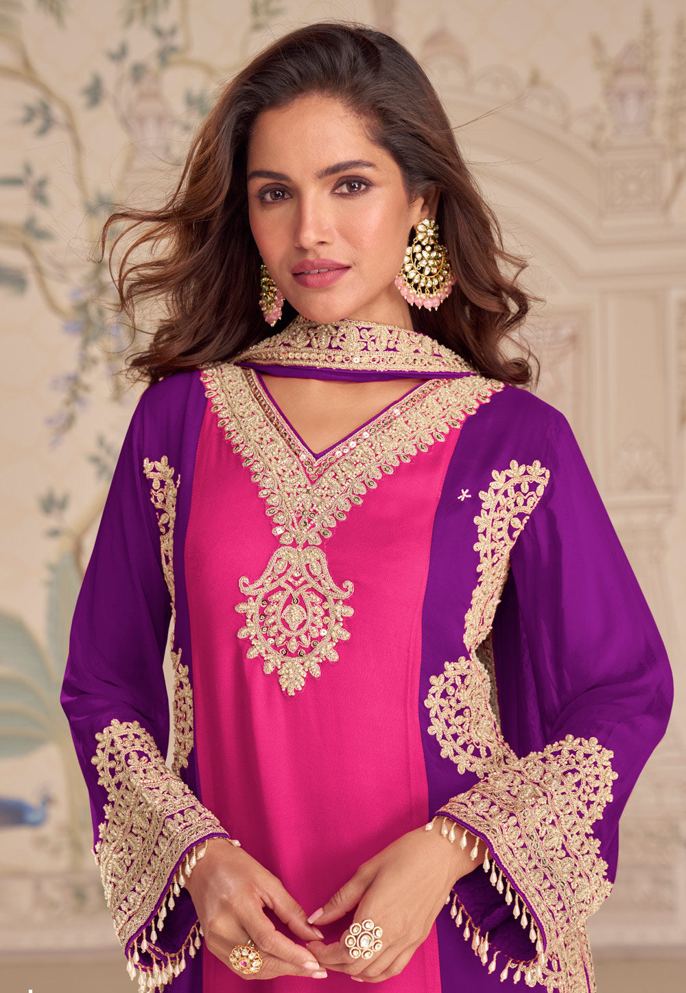 Purple Georgette Pakistani Suit By Sayuri