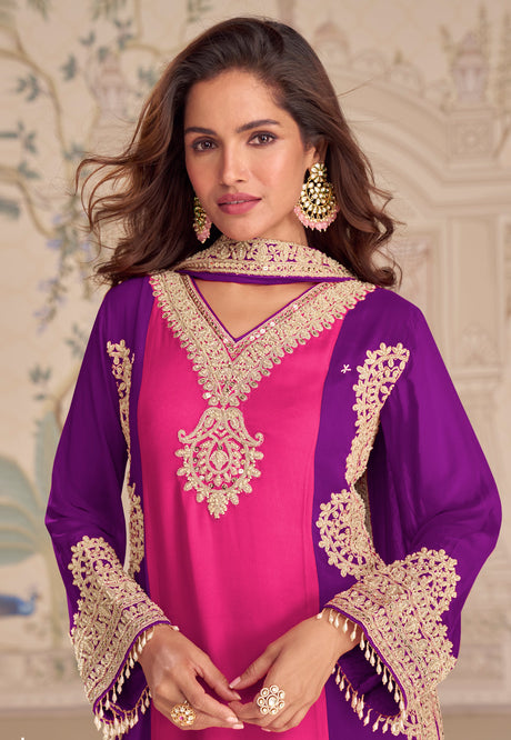 Purple Georgette Pakistani Suit By Sayuri