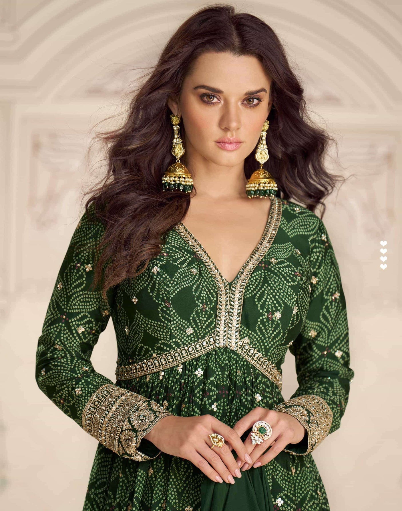 Indian Premium Chinon Silk Gown