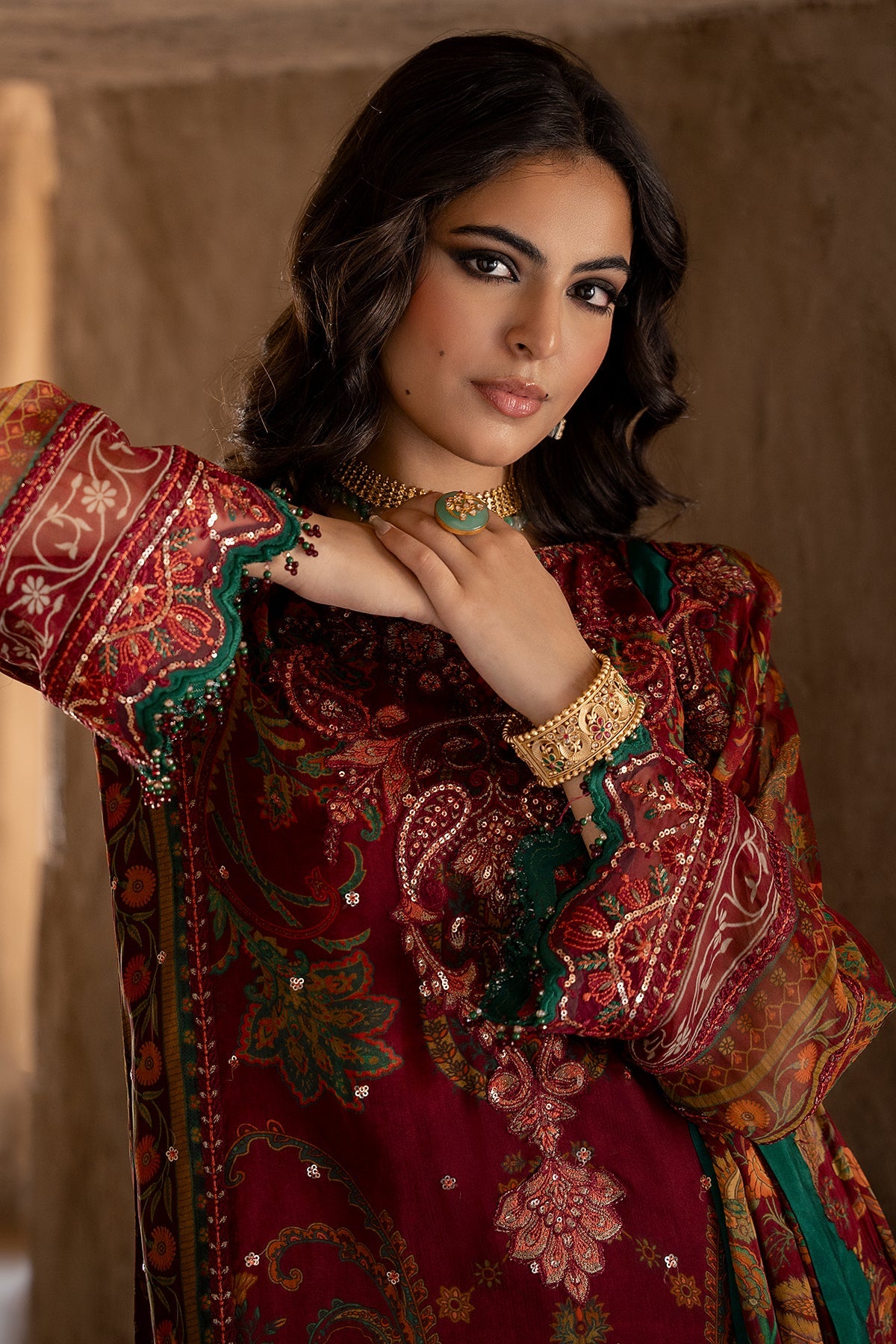 Vasal Embroidered Chiffon Suit By Charizma