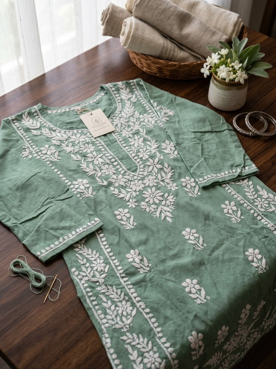 Lucknow 1 pc Embroidered Kurti