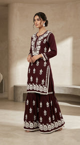 Lucknow 2pc Embroidered Co-Ord Set