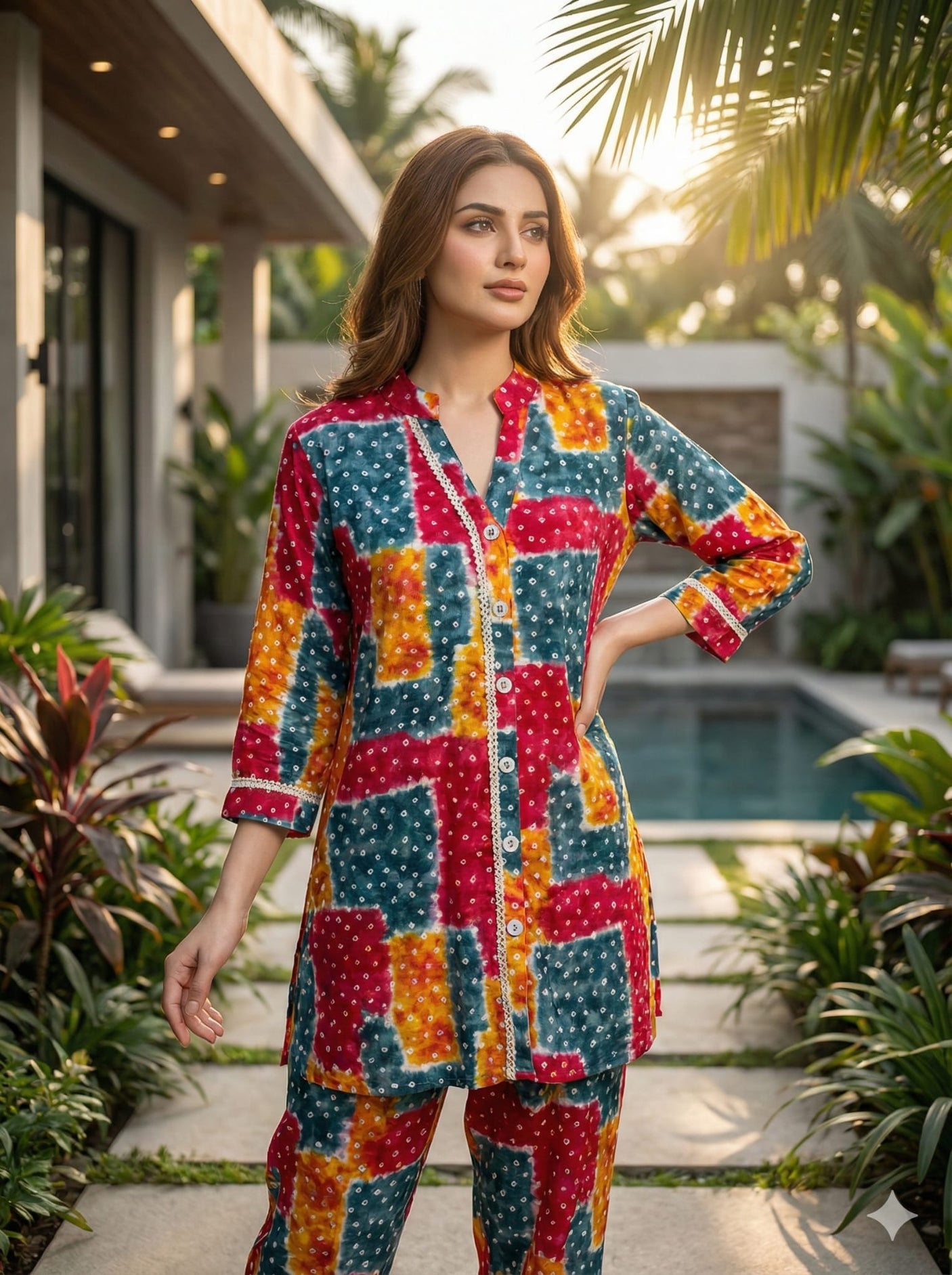 2pc Embroidered Suit