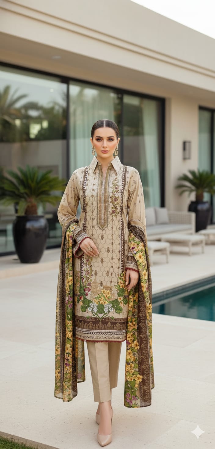 Pakistani Embroidered Lawn ready to ship