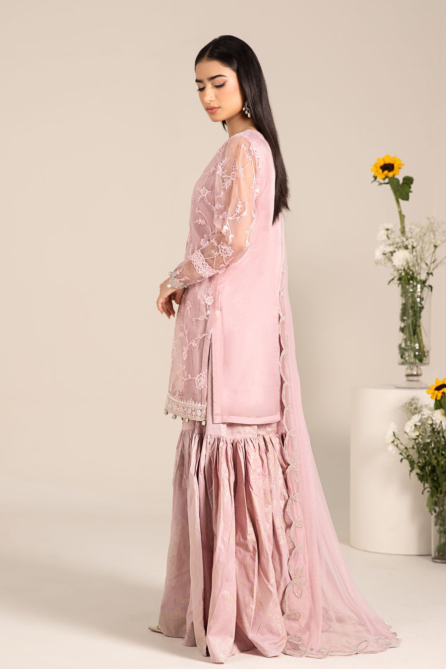 Maria. B. Embroidered Cotton Silk Suit