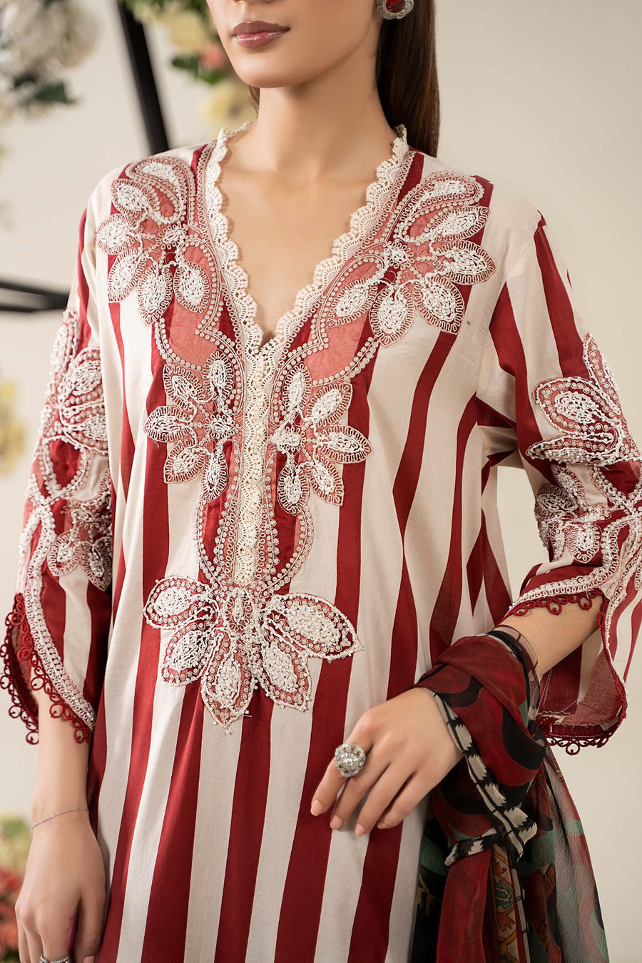 Maria. B. Embroidered  Lawn Suit