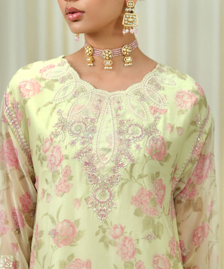 Sapphire Embroidered Chiffon Suit