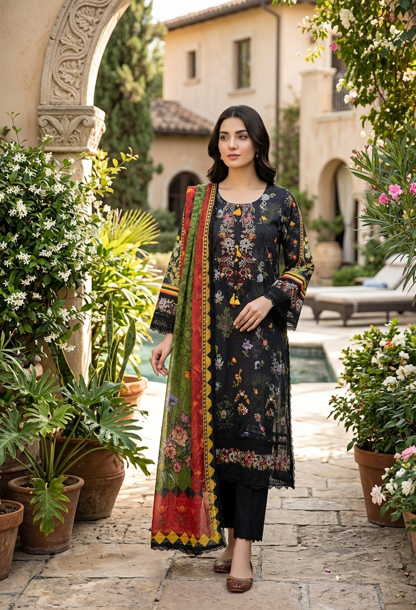 Munira Designers Embroidered Lawn