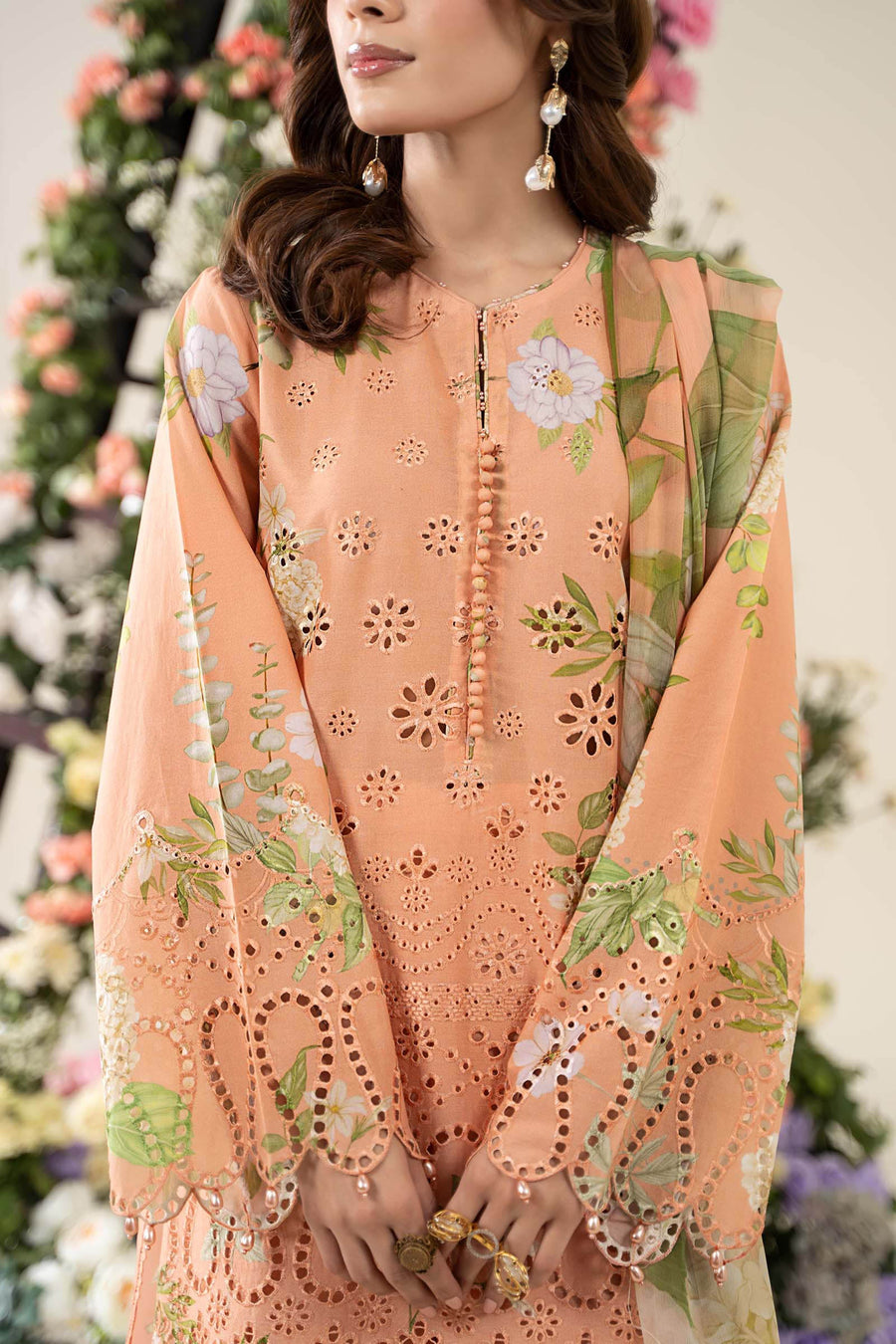 Maria. B. Embroidered Luxury Suit