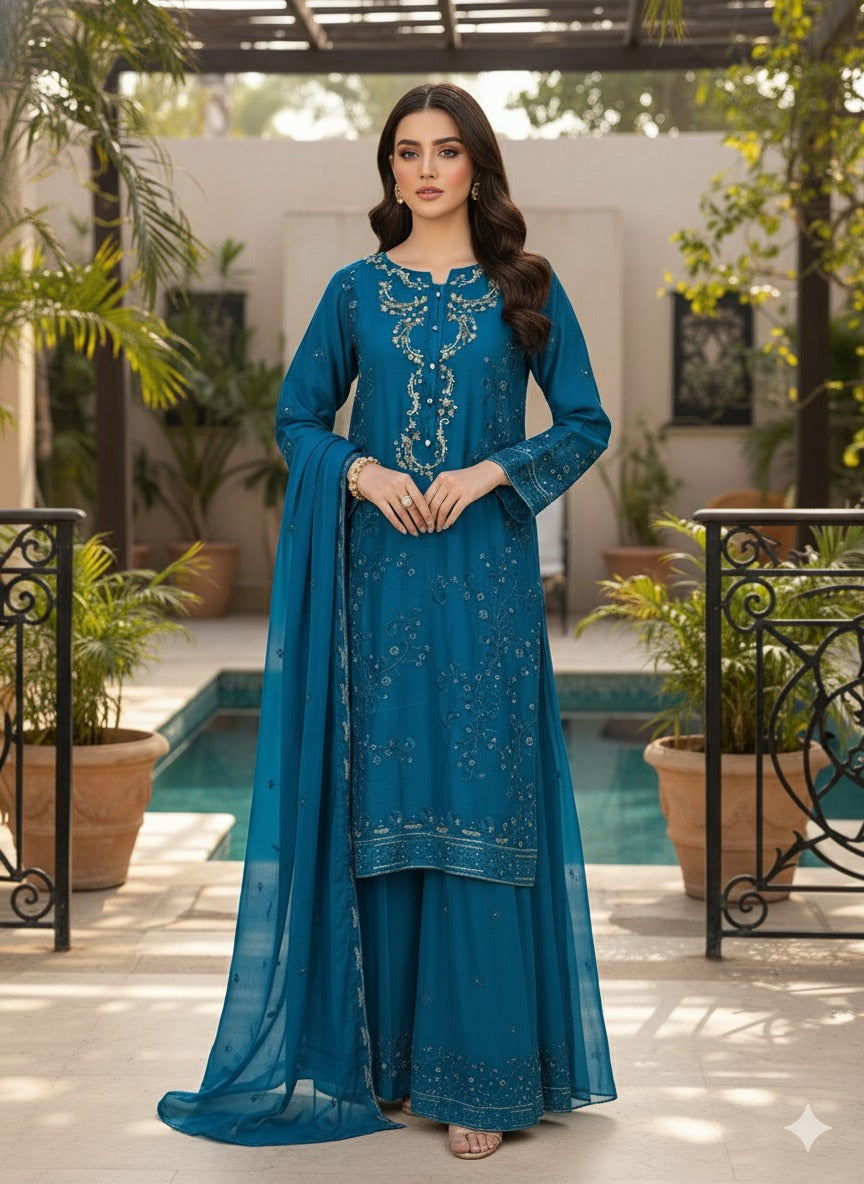 Luxury Embroidered Party wear Ready To Ship