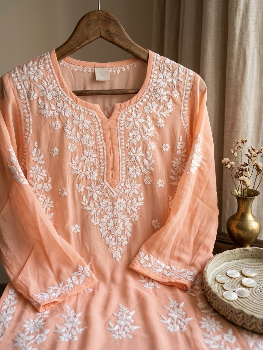 Lucknow 1 pc Embroidered Kurti