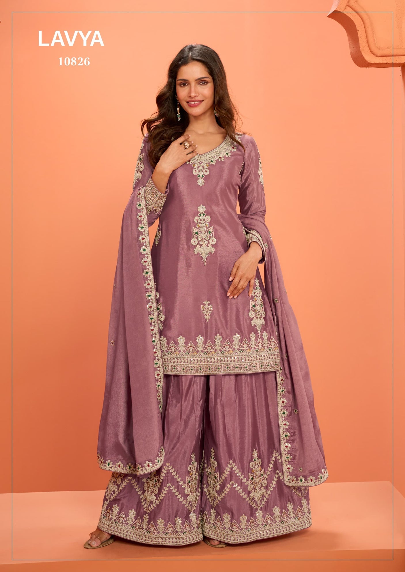 Chinon Silk Sharara Suit