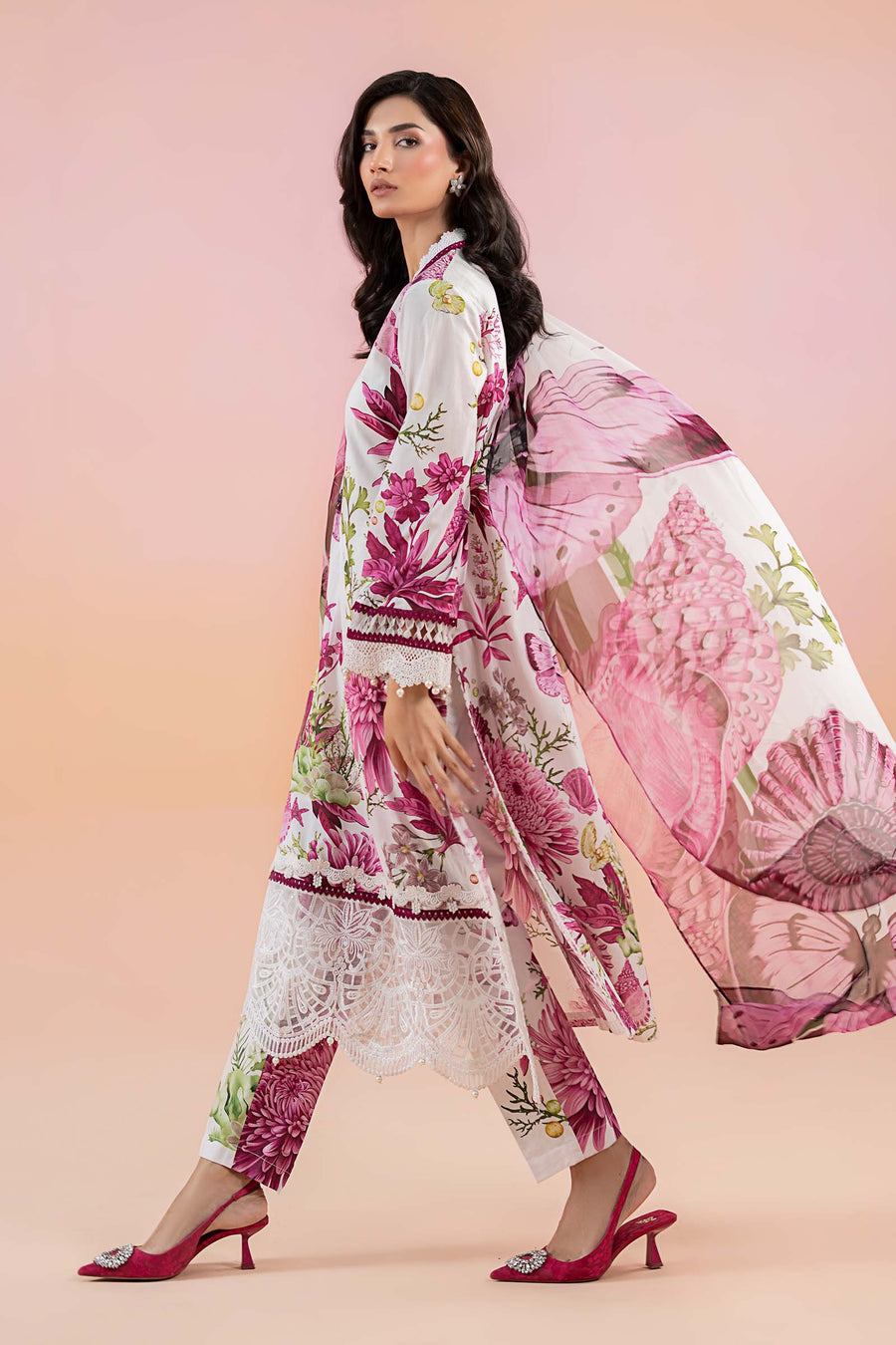Maria. B. Embroidered  Lawn Suit