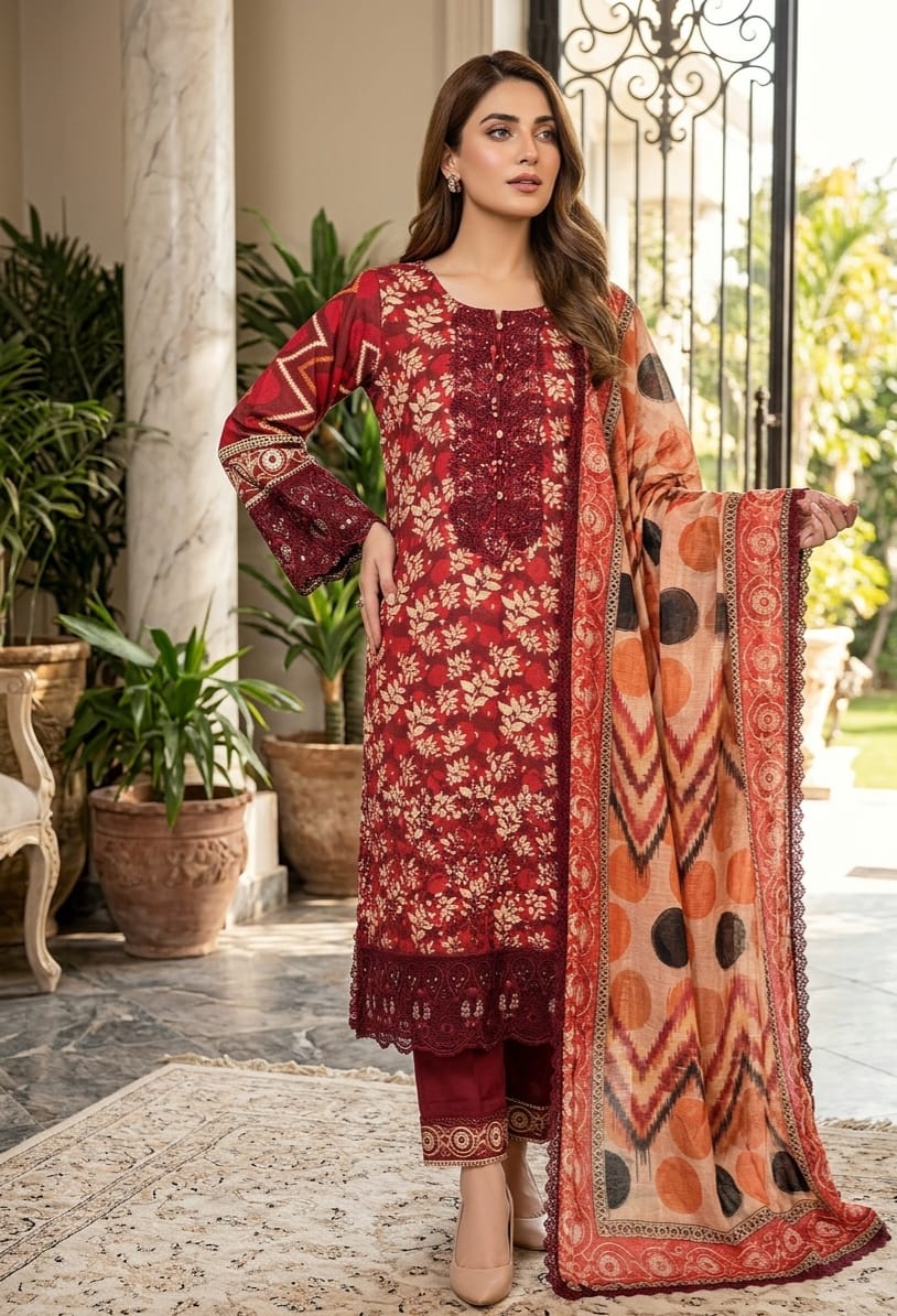 Munira Designers Embroidered Lawn