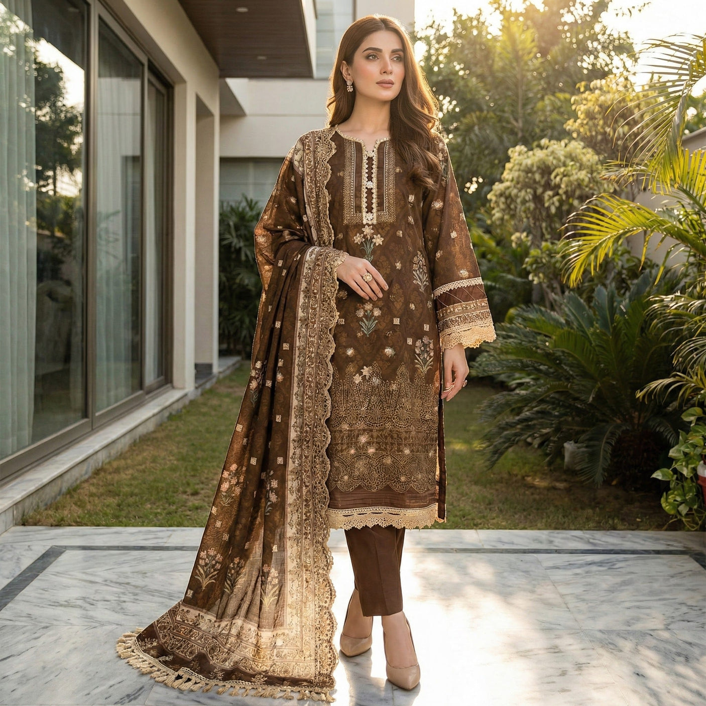 Firdous Premium Embroidered Lawn