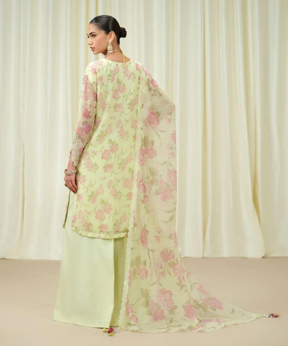 Sapphire Embroidered Chiffon Suit